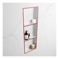 Wandnis Solid Surface Easy | In- en opbouw | 30x90x8 cm | 3 vakken | Fire/Talc Wandnis Solid Surface Easy | In- en opbouw | 30x90x8 cm | 3 vakken | Fire/Talc