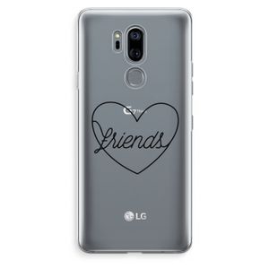 Friends heart black: LG G7 Thinq Transparant Hoesje