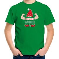 Bellatio Decorations kerst t-shirt voor jongens - Sterkste Gnoom - groen - Kerst kabouter XL (164-176)  - - thumbnail