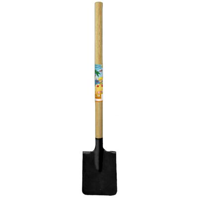 Speelgoed schep - voor kinderen - recht - metaal - zwart - 70 cm