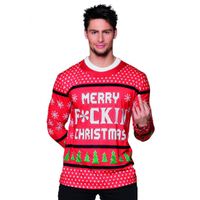 Shirt kerst Merry f-ing christmas XL  -