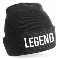 Muts met tekst - Legend - zwart - voor volwassenen - Winter accessoires