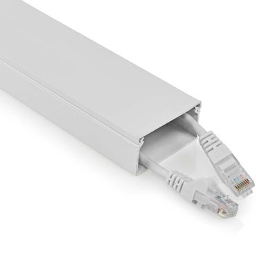 Nedis CMDT5025WT110 Kabelmanagement Buis 1.10 M 1 Stuks Maximale Kabeldikte: 25 Mm Aluminium Wit