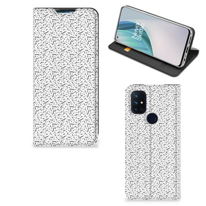 OnePlus Nord N10 5G Hoesje met Magneet Stripes Dots