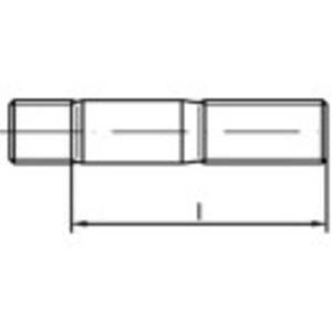 TOOLCRAFT TO-5358432 Tapeinden M6 40 mm DIN 939 RVS A4 25 stuk(s)