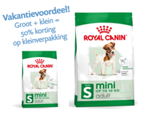 Royal Canin Mini Adult hondenvoer 8kg + 4kg vakantiebundel Royal Canin Mini Adult hondenvoer 8kg + 4kg vakantiebundel