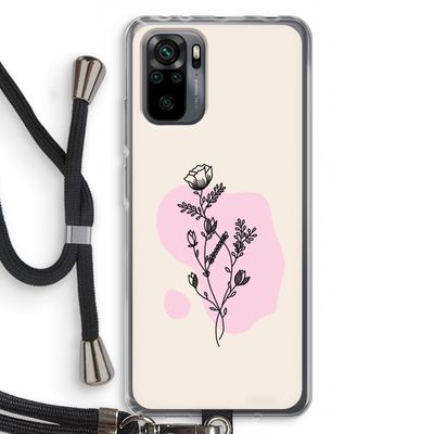 Roses are red: Xiaomi Redmi Note 10 Pro Transparant Hoesje met koord