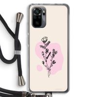 Roses are red: Xiaomi Redmi Note 10 Pro Transparant Hoesje met koord