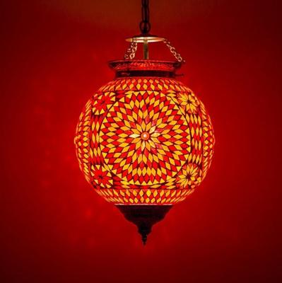 Hanglamp bol Roya rood-oranje in 2 maten