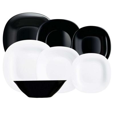 Serviesset Luminarc Carine N&b Wit Zwart Glas 19 Onderdelen