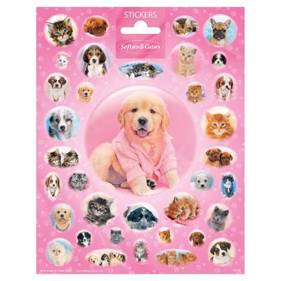 Totum Stickervel cutie puppies en kittens