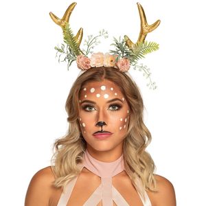 Boland Carnaval verkleed Tiara/diadeem - hert/rendier gewei - dames/meisjes - Fantasy/elfjes thema   -