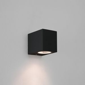 Astro Chios 80 wandlamp exclusief GU10 zwart 7x8x8cm IP44 zink A 7126