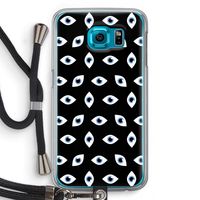 Eyes pattern: Samsung Galaxy S6 Transparant Hoesje met koord