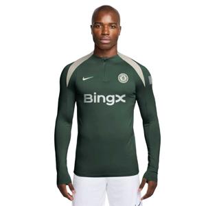 Nike Chelsea Strike Trainingstrui 1/4-Zip 2025-2026 Donkergroen Wit