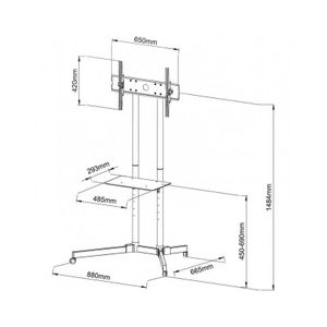 Techly ICA-TR6 tv-bevestiging Zwart