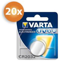 Varta CR2032 knoopcel batterij - 20 stuks Voordeelverpakking