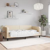 Slaapbank 80x200 cm stof crmekleurig