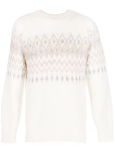 Brunello Cucinelli pull en maille Fair Isle - Tons neutres