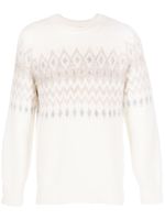 Brunello Cucinelli pull en maille Fair Isle - Tons neutres