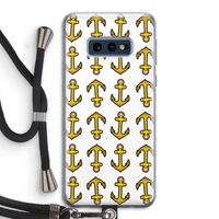 Musketon Anchor: Samsung Galaxy S10e Transparant Hoesje met koord