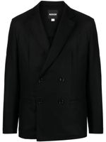 BOSS blazer croisé à revers crantés - Noir