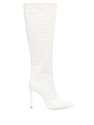 Paris Texas bottes en cuir à talon aiguille 110 mm - Blanc
