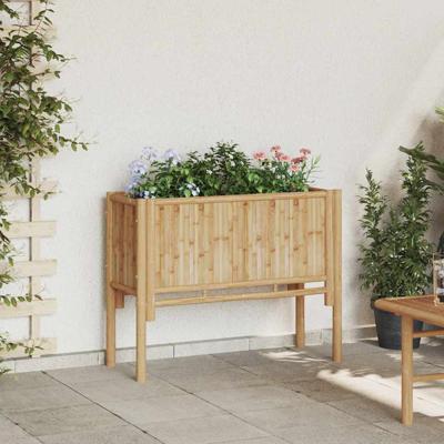 Verhoogde plantenbak Bruin 90 x 35 x 70 cm Bamboe