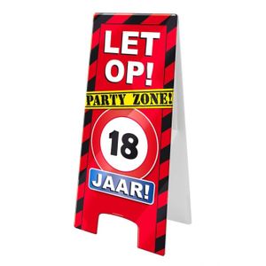 Waarschuwingsbord 18 jaar