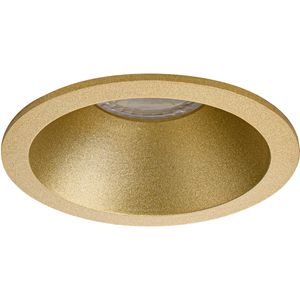 Spot Armatuur GU10 - Pragmi Pollon Pro - GU10 Inbouwspot - Rond - Goud - Aluminium - Verdiept - Ø82mm