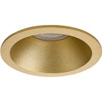 Spot Armatuur GU10 - Pragmi Pollon Pro - GU10 Inbouwspot - Rond - Goud - Aluminium - Verdiept - Ø82mm