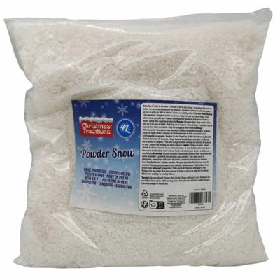 Kunstsneeuw - 2x - zak 4 liter - wit - biologisch afbreekbaar - poeder sneeuw - nepsneeuw