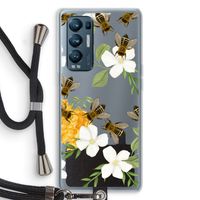 No flowers without bees: Oppo Find X3 Neo Transparant Hoesje met koord