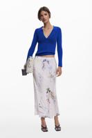 Lange rok met strepen - WHITE - M
