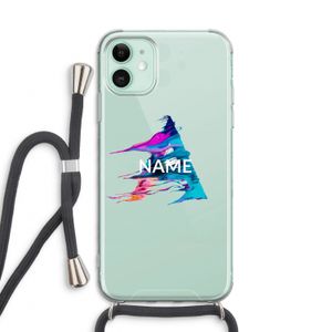 Abstract Spectrum: iPhone 11 Transparant Hoesje met koord