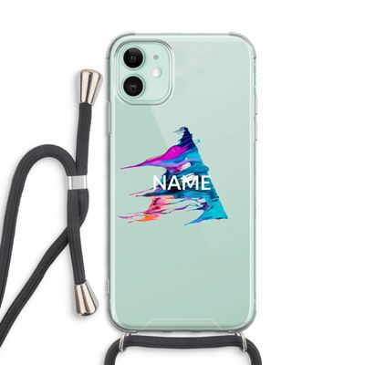 Abstract Spectrum: iPhone 11 Transparant Hoesje met koord