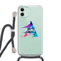 Abstract Spectrum: iPhone 11 Transparant Hoesje met koord