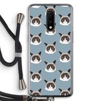 It's a Purrr Case: OnePlus 7 Transparant Hoesje met koord