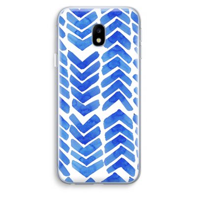 Blauwe pijlen: Samsung Galaxy J3 (2017) Transparant Hoesje