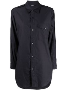 Yohji Yamamoto chemise en coton à manches longues - Bleu