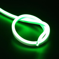 LED strip 230V - neon flex groen IP67 dimbaar per-meter plug & play