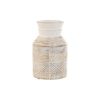 Vaas Home ESPRIT Wit Natuurlijk Mangohout Koloniaal 15 x 15 x 38 cm