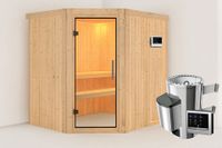 Karibu | Lilja Sauna | Helderglas Deur | Kachel 3,6 kW Externe Bediening