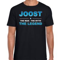 Naam cadeau t-shirt Joost - the legend zwart voor heren