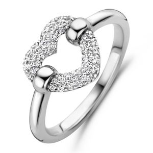 TI SENTO-Milano 12291ZI Ring Hart zilver-zirconia zilverkleurig-wit