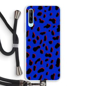 Blue Leopard: Huawei P Smart Pro Transparant Hoesje met koord