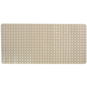 MSV Douche/bad anti-slip mat badkamer - rubber - beige - 76 x 36 cm   -