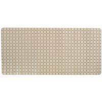 MSV Douche/bad anti-slip mat badkamer - rubber - beige - 76 x 36 cm   -
