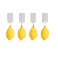Esschert Design Tafelkleedgewichten citroenen - 4x - geel - kunststof - Tafelkleedgewichten