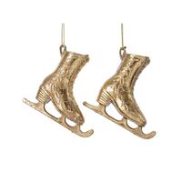 Kersthanger Schaatsen 2 stuks - Goud Decoris - Decoris